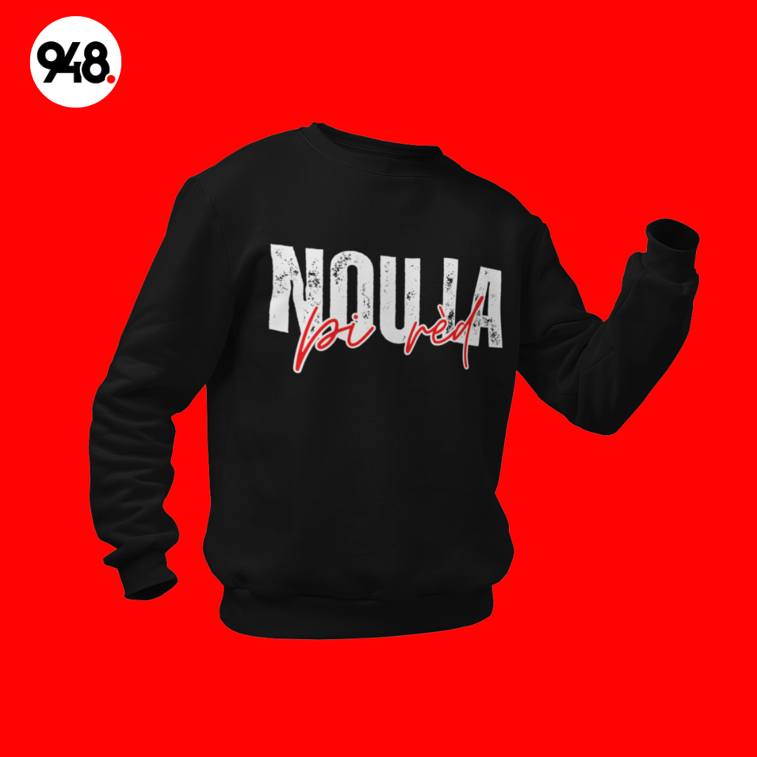 Nou La Pi Red (White Design) - Unisex Premium Sweatshirt