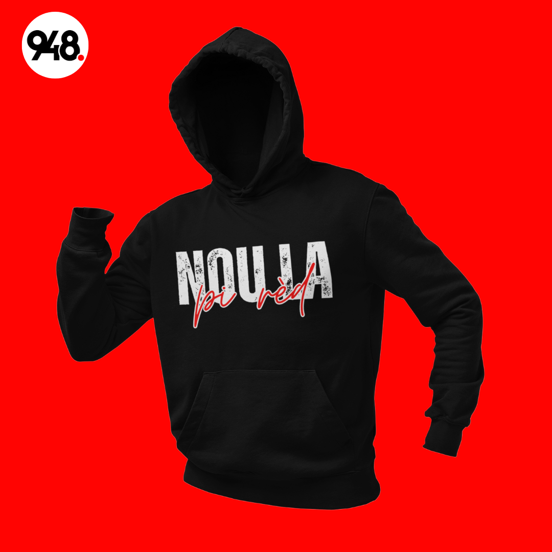 Nou La Pi Red (White Design) - Unisex Hoodie